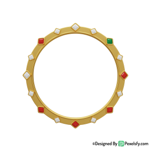 Golden Circle Frame PNG Simple Style, transparent