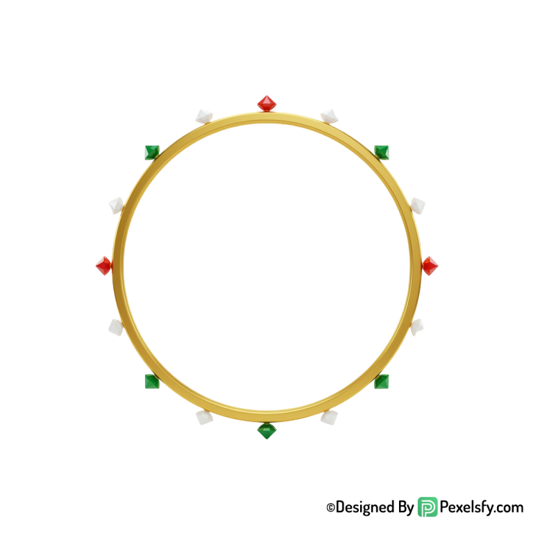 Golden Circle Frame PNG with Texture, transparent
