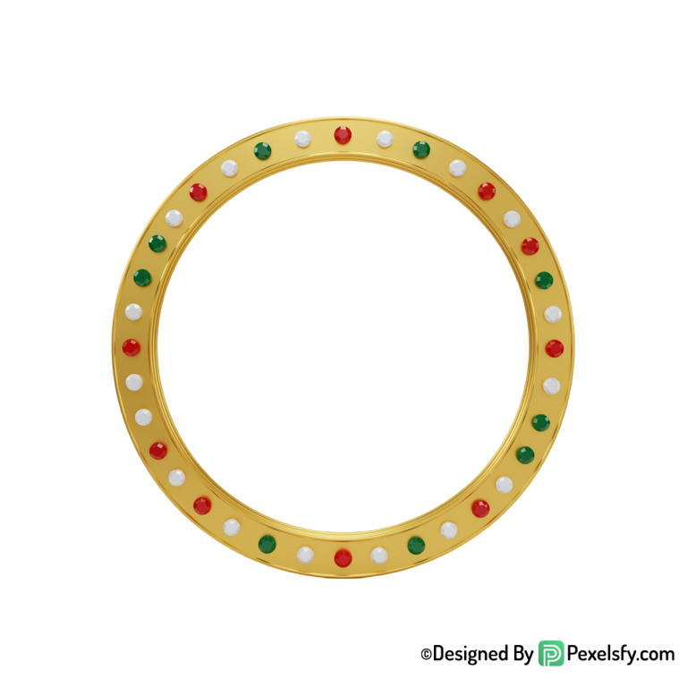 Golden Circle Frame PNG with Shadow, transparent