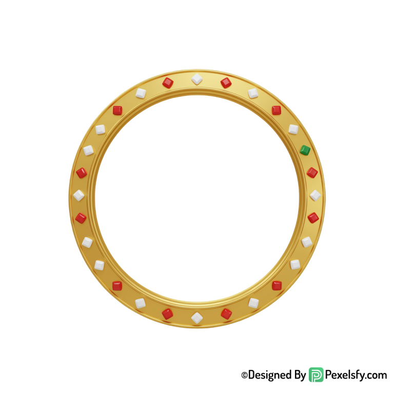 Golden Circle Frame PNG for Branding, transparent