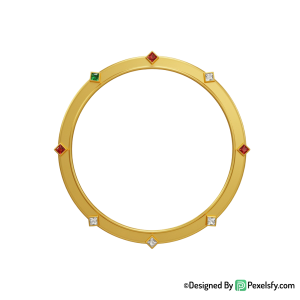 Golden Circle Frame PNG Clean Cut, transparent