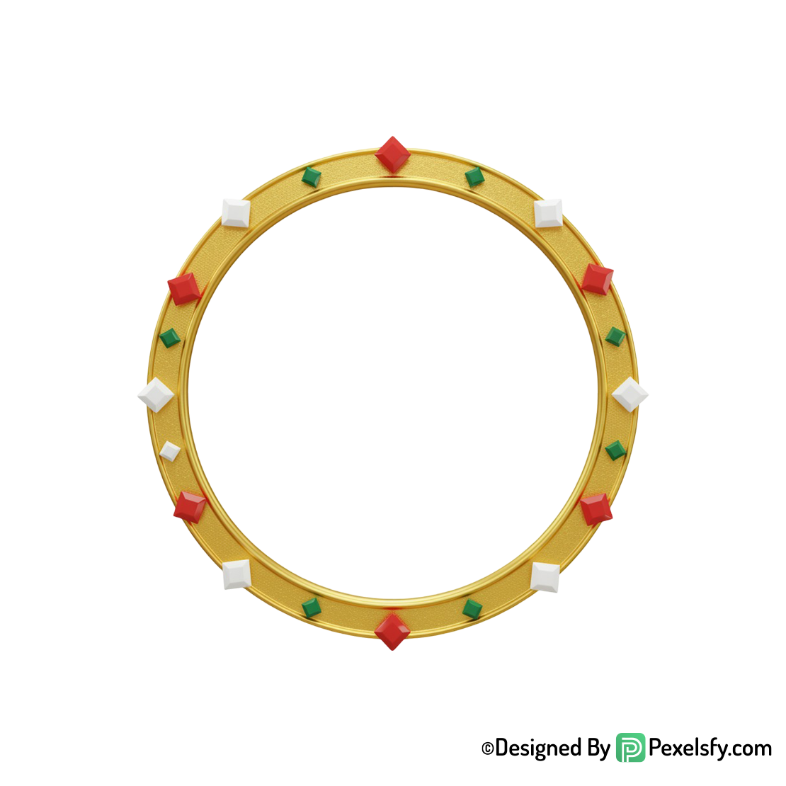 Golden Circle Frame PNG for Posters, transparent