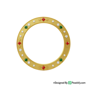 Golden Circle Frame PNG for Certificates, transparent