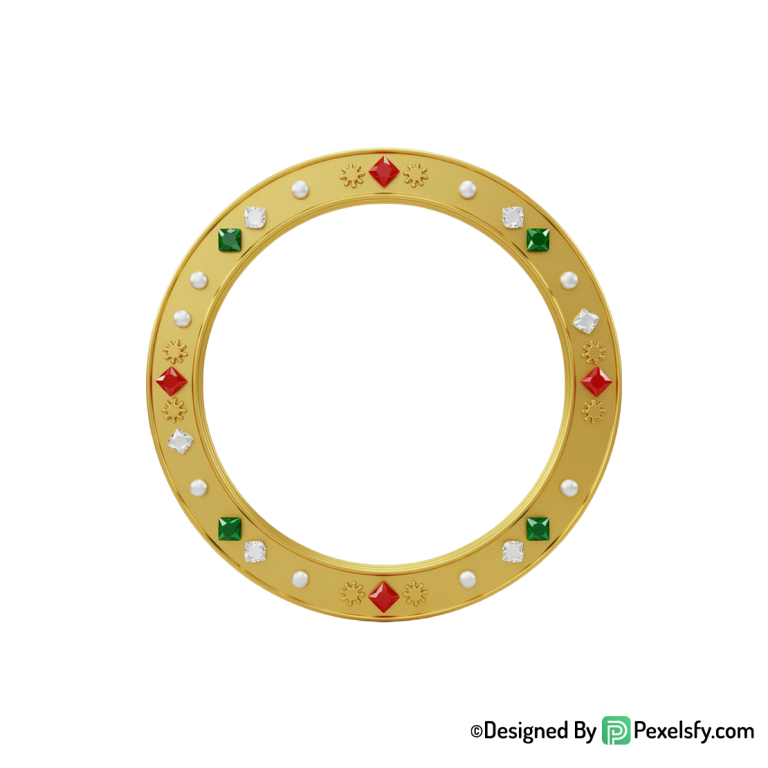 Golden Circle Frame PNG for Certificates, transparent