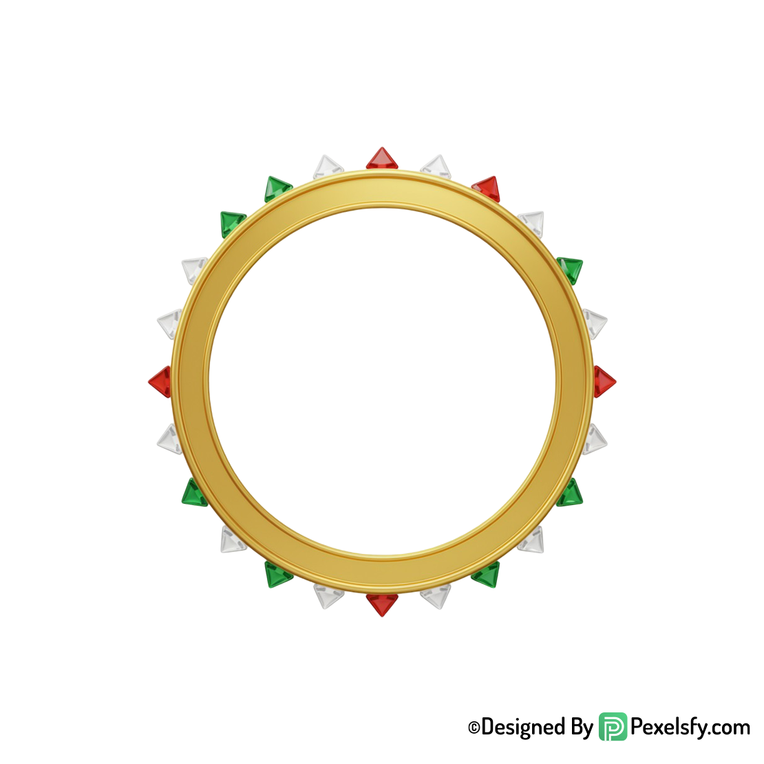 Golden Circle Frame PNG with Sparkle, transparent