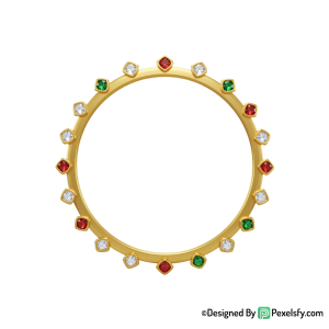 Golden Circle Frame PNG for Invitations, transparent