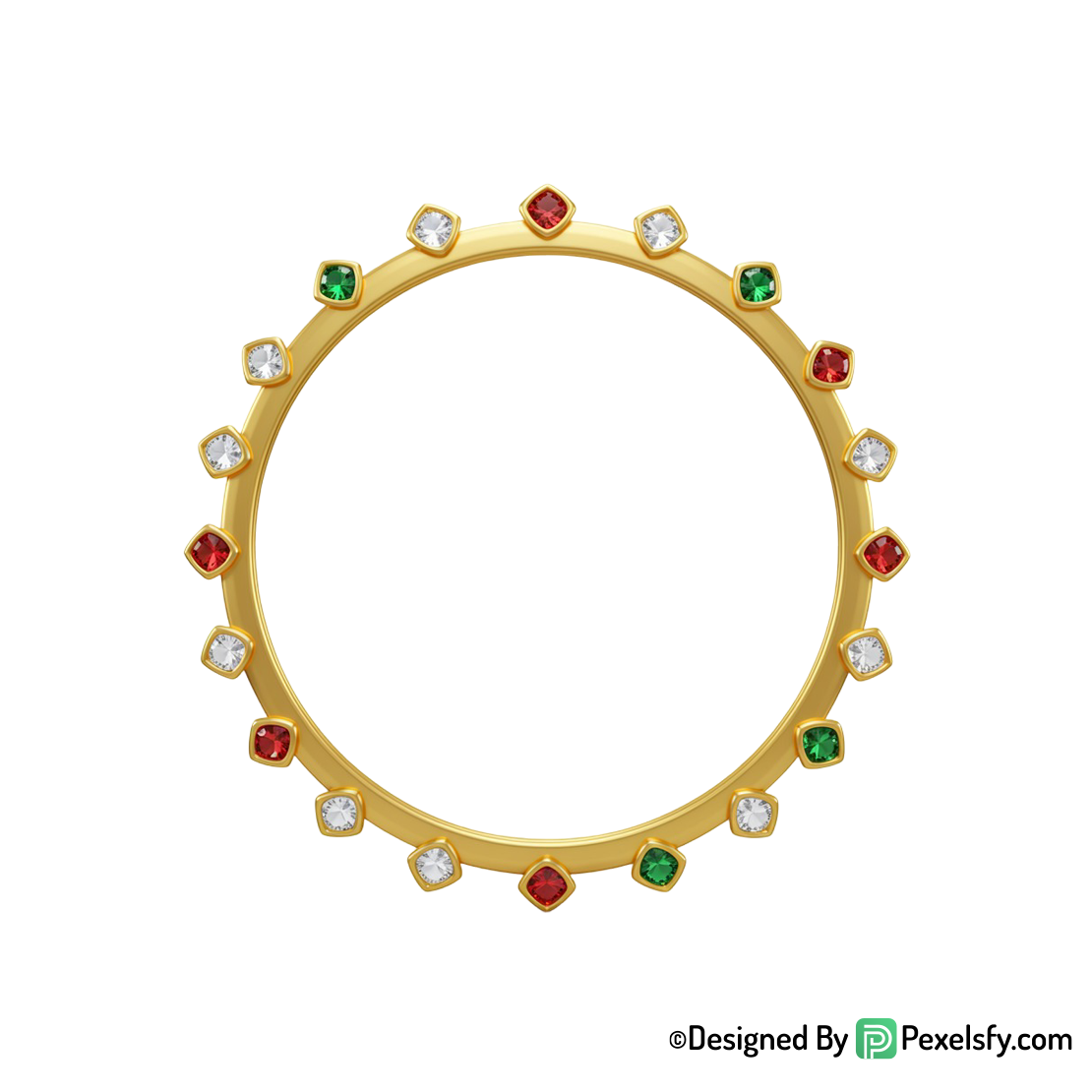 Golden Circle Frame PNG for Invitations, transparent
