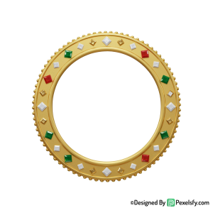 Golden Circle Frame PNG Soft Glow, transparent