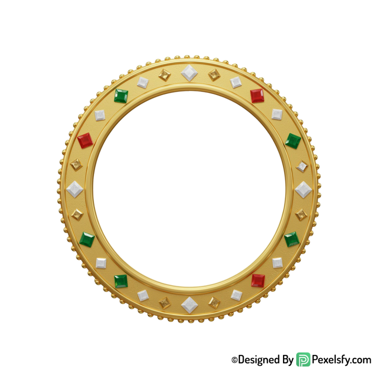 Golden Circle Frame PNG Soft Glow, transparent