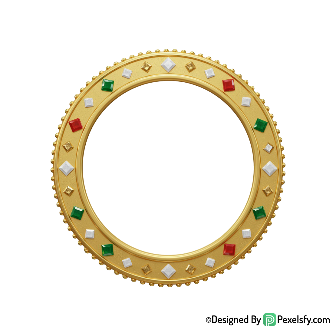 Golden Circle Frame PNG Soft Glow, transparent
