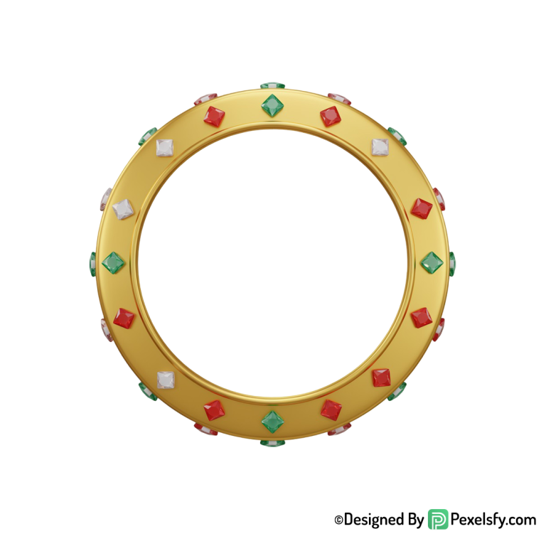 Golden Circle Frame PNG Decorative Art, transparent