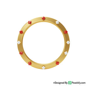 Golden Circle Frame PNG Modern Style, transparent
