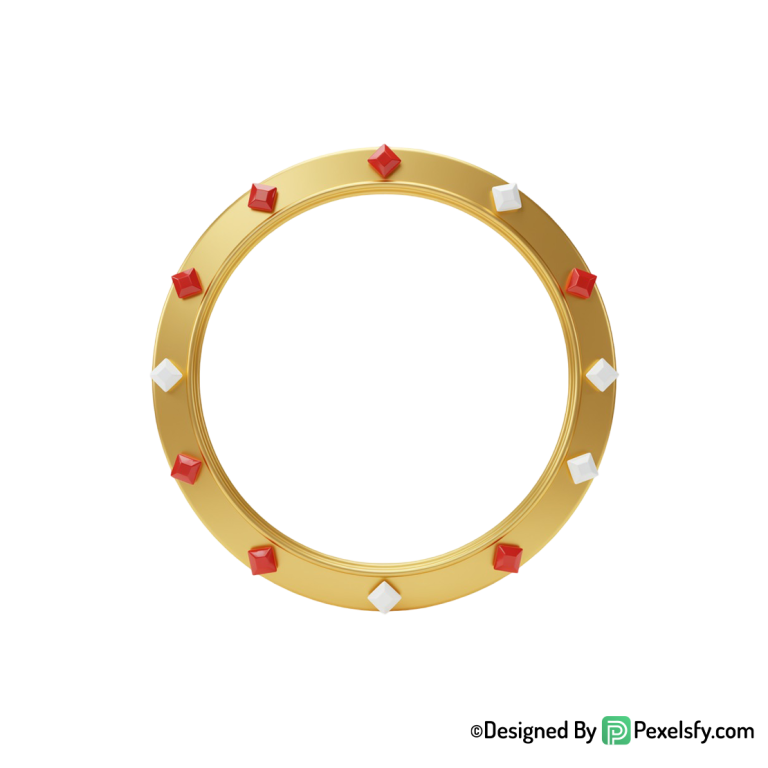 Golden Circle Frame PNG Modern Style, transparent