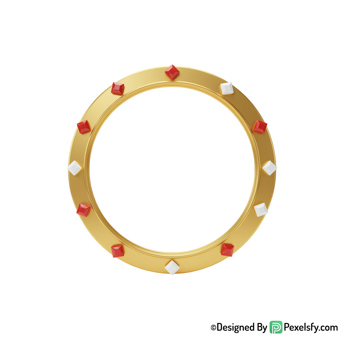Golden Circle Frame PNG Modern Style, transparent