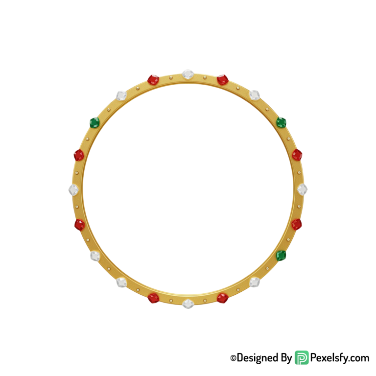 Golden Circle Frame PNG for Stationery, transparent