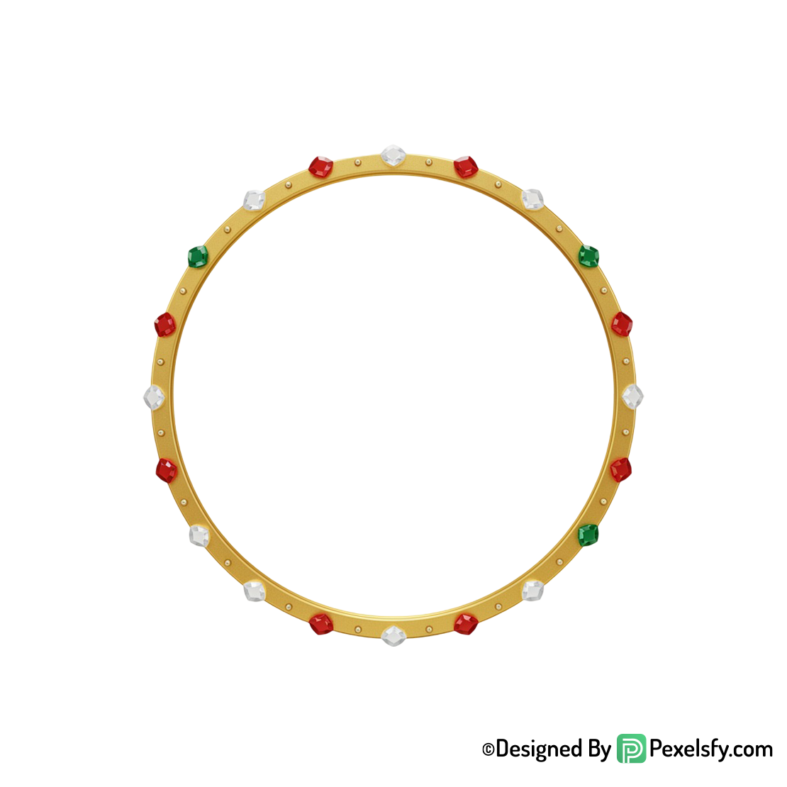 Golden Circle Frame PNG for Stationery, transparent
