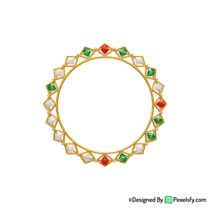 Golden Circle Frame PNG Elegant Layout, transparent