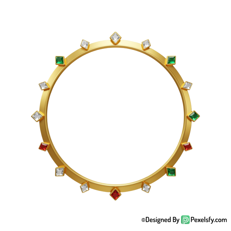 Golden Circle Frame PNG HD Quality, transparent