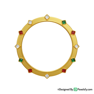 Golden Circle Frame PNG for Flyers, transparent