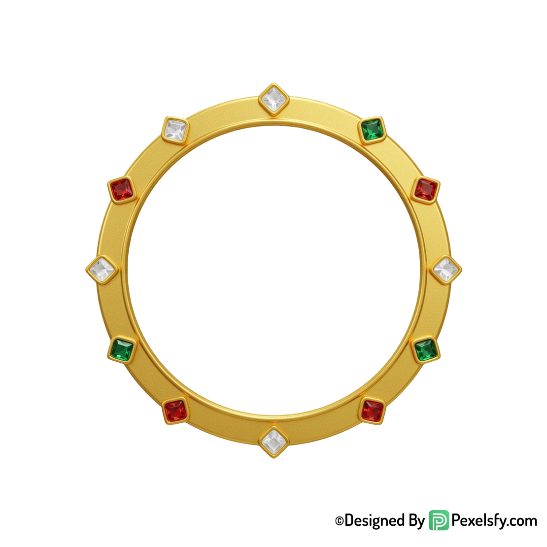 Golden Circle Frame PNG for Flyers, transparent