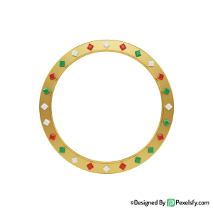 Golden Circle Frame PNG Simple Outline, transparent
