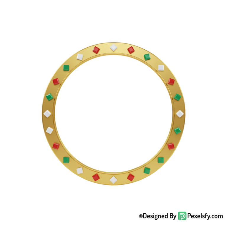 Golden Circle Frame PNG Simple Outline, transparent