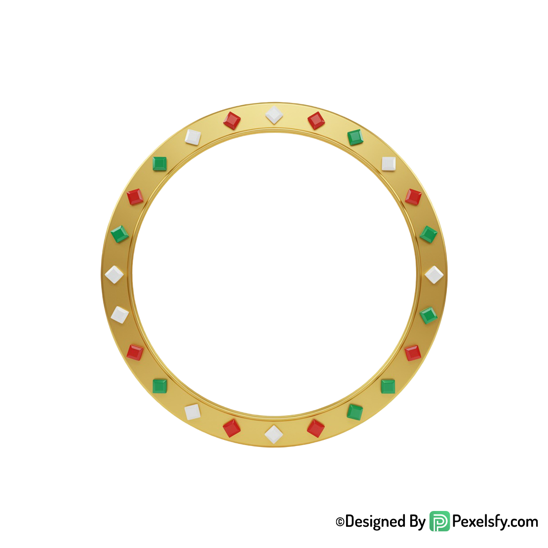 Golden Circle Frame PNG Simple Outline, transparent