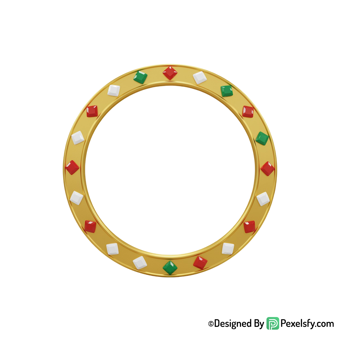 Golden Circle Frame PNG for Banners, transparent