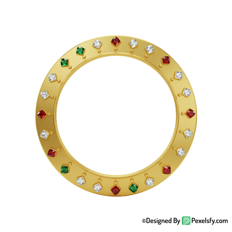 Golden Circle Frame PNG Light Effect, transparent