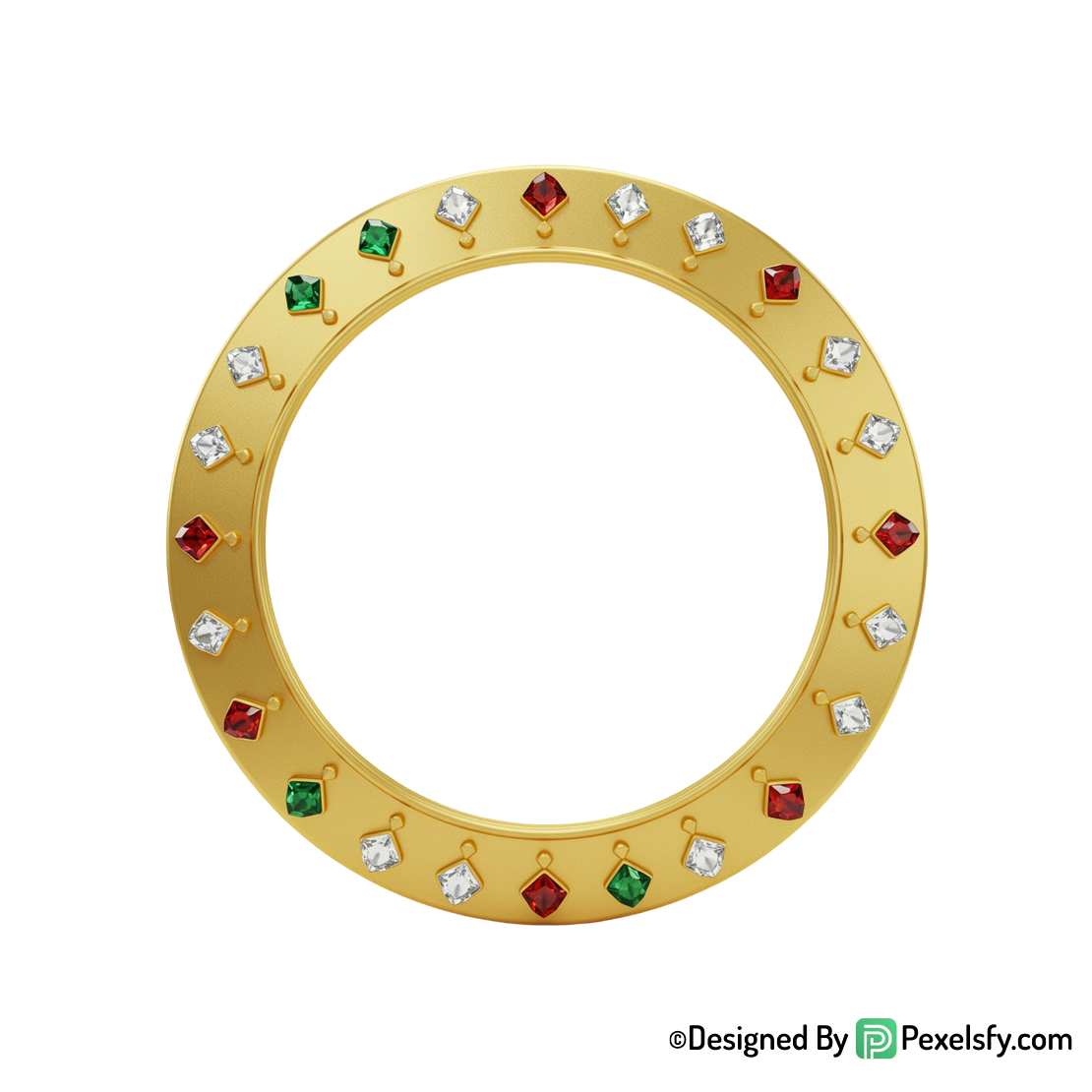 Golden Circle Frame PNG Light Effect, transparent