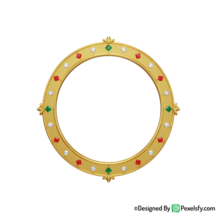 Golden Circle Frame PNG Perfect Circle, transparent