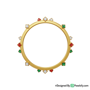 Golden Circle Frame PNG Soft Edges, transparent