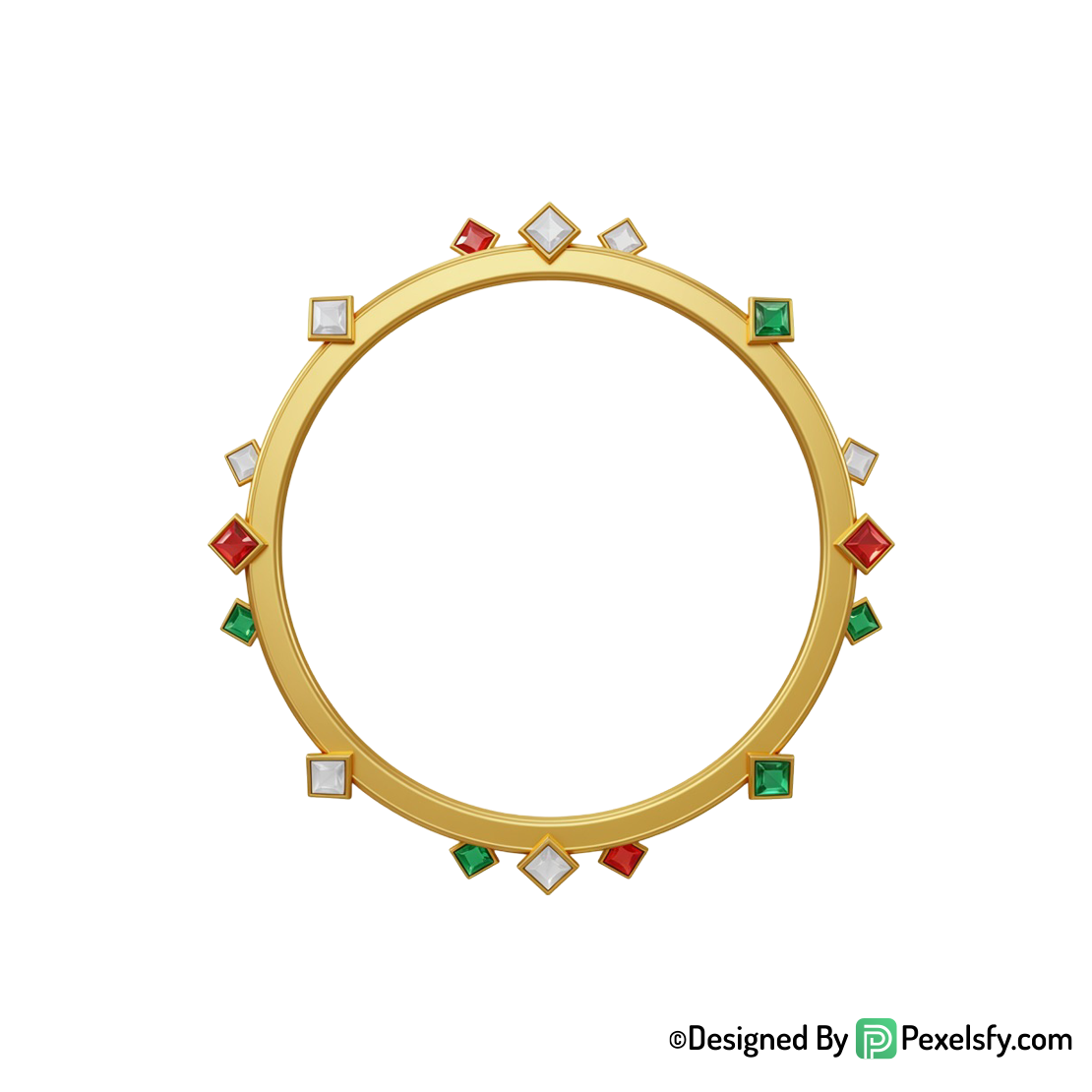 Golden Circle Frame PNG Soft Edges, transparent