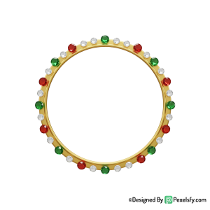 Golden Circle Frame PNG Polished Finish, transparent