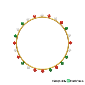 Golden Circle Frame PNG for Mockups, transparent
