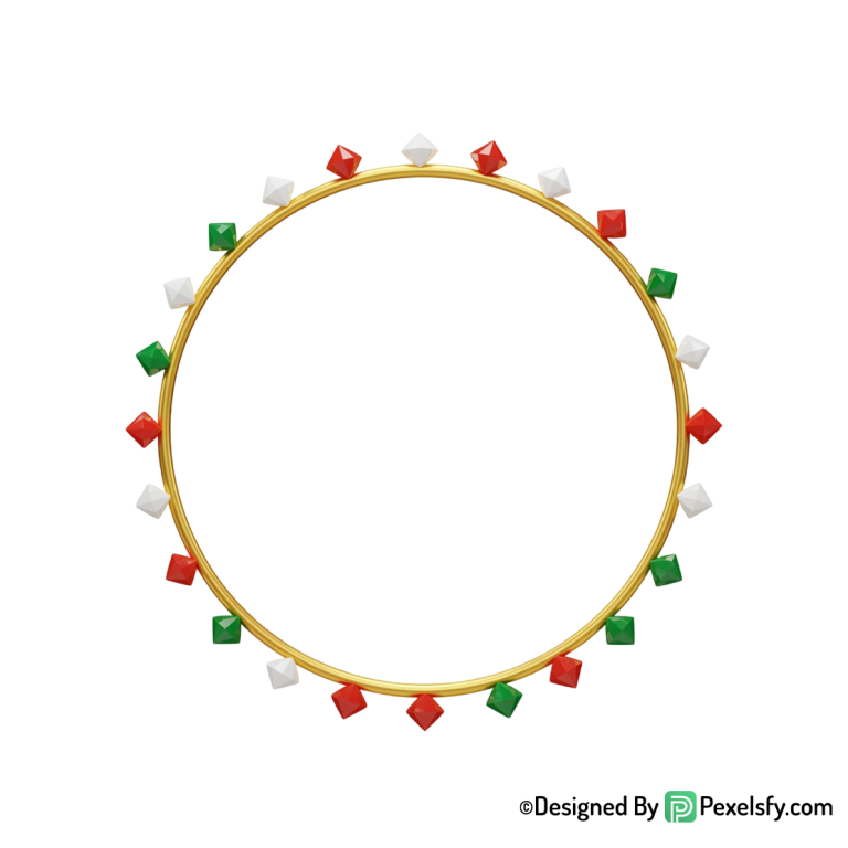 Golden Circle Frame PNG for Mockups, transparent