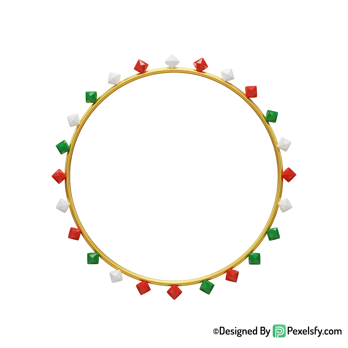 Golden Circle Frame PNG for Mockups, transparent