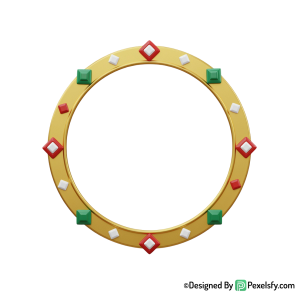 Golden Circle Frame PNG Round Shape, transparent