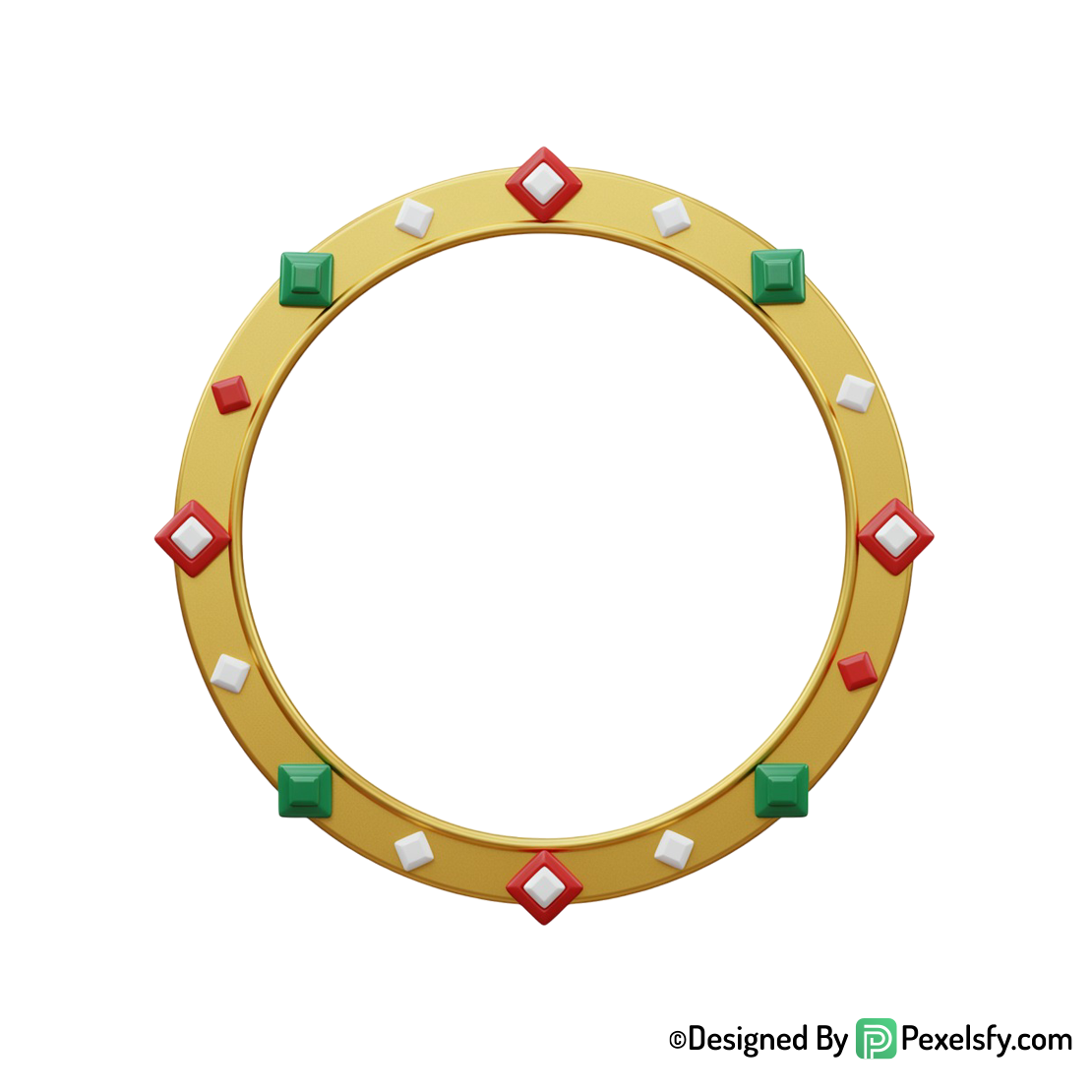 Golden Circle Frame PNG Round Shape, transparent