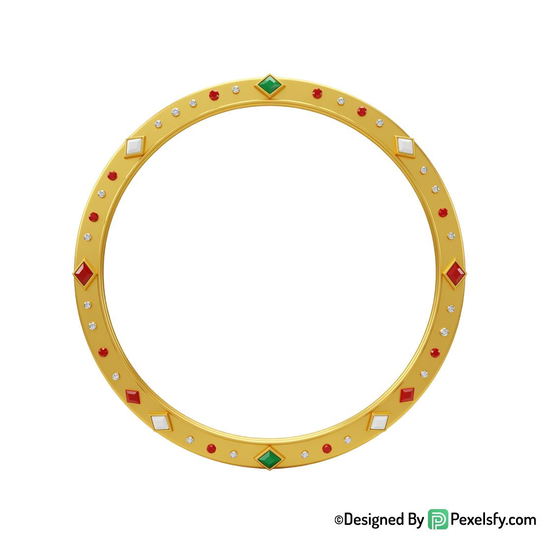 Golden Circle Frame PNG Classic Style, transparent