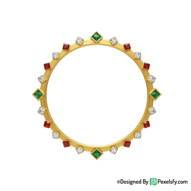Golden Circle Frame PNG Glowing Effect, transparent