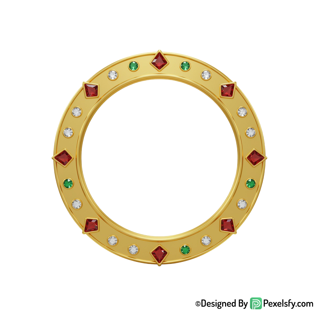 Golden Circle Frame PNG Sparkling Border, transparent