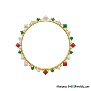 Golden Circle Frame PNG for Ads, transparent