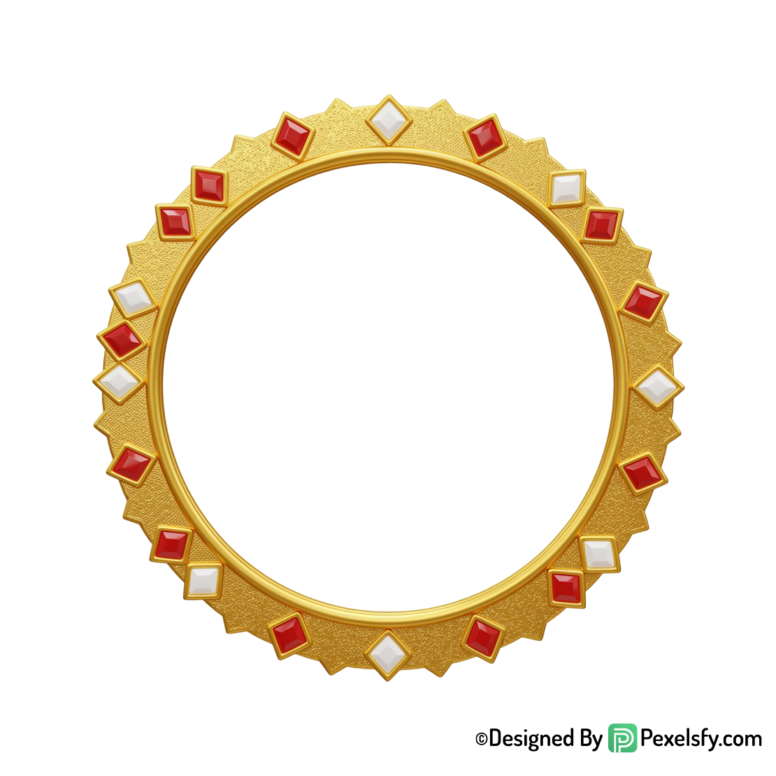 Golden Circle Frame PNG Shine Effect, transparent