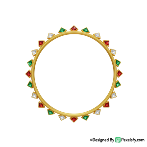 Golden Circle Frame PNG Stylish Look, transparent