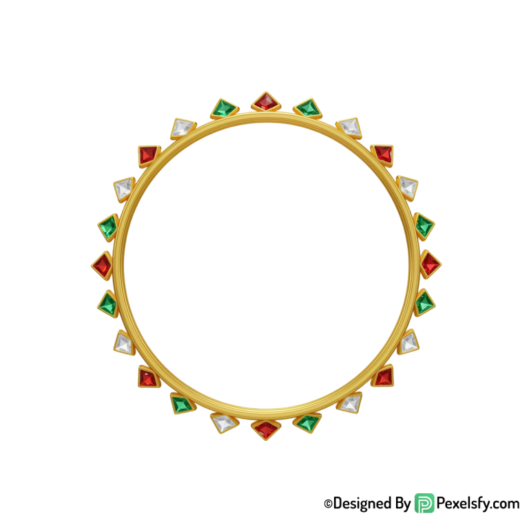 Golden Circle Frame PNG Stylish Look, transparent