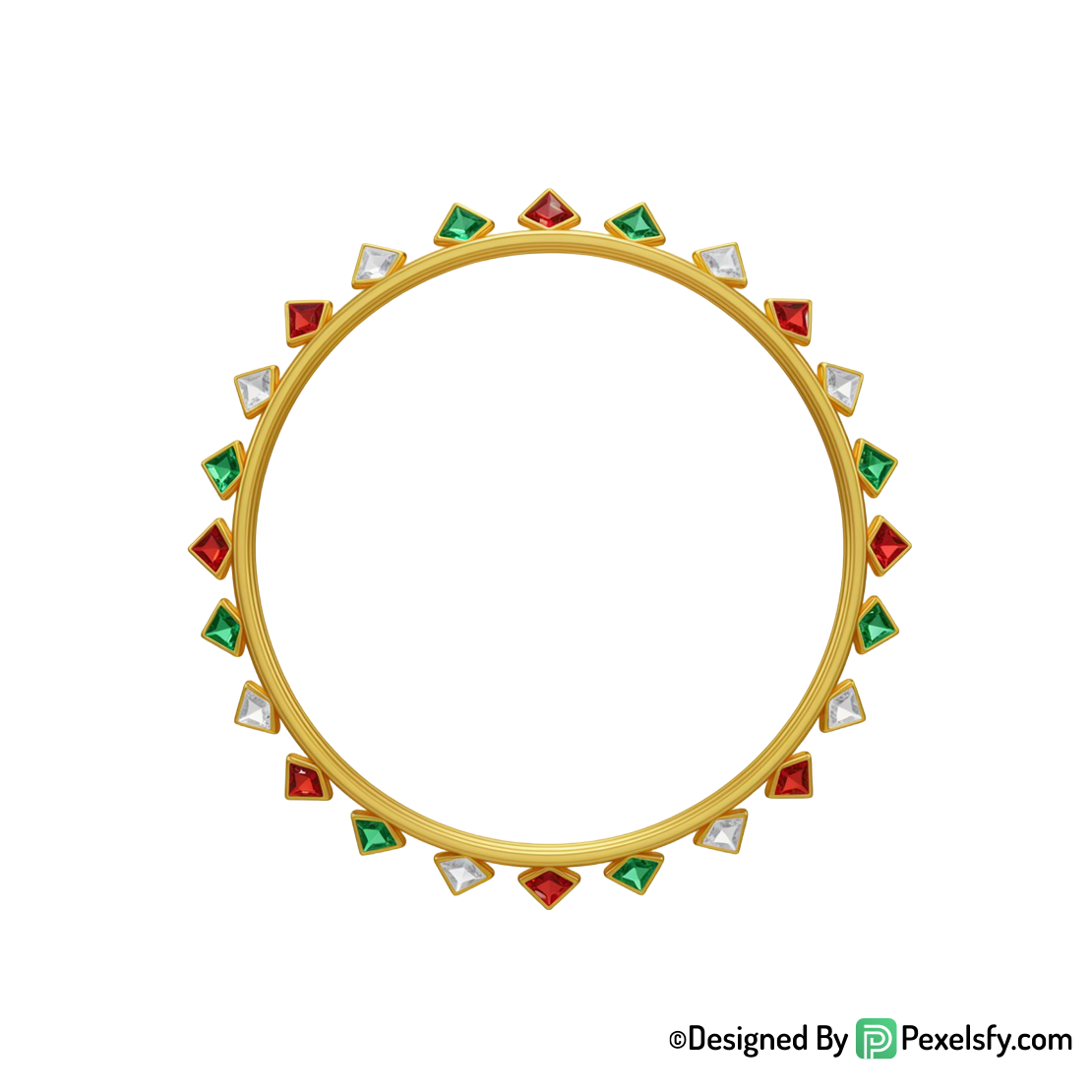 Golden Circle Frame PNG Stylish Look, transparent