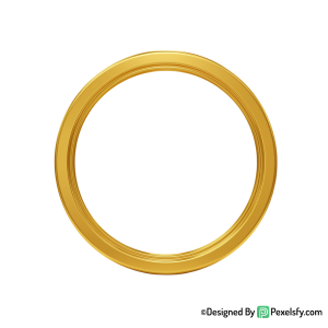 Golden Circle Frame PNG Elegant Edge, transparent