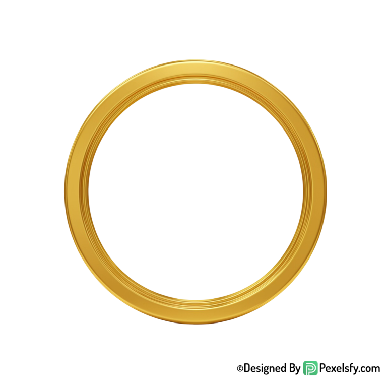 Golden Circle Frame PNG Elegant Edge, transparent