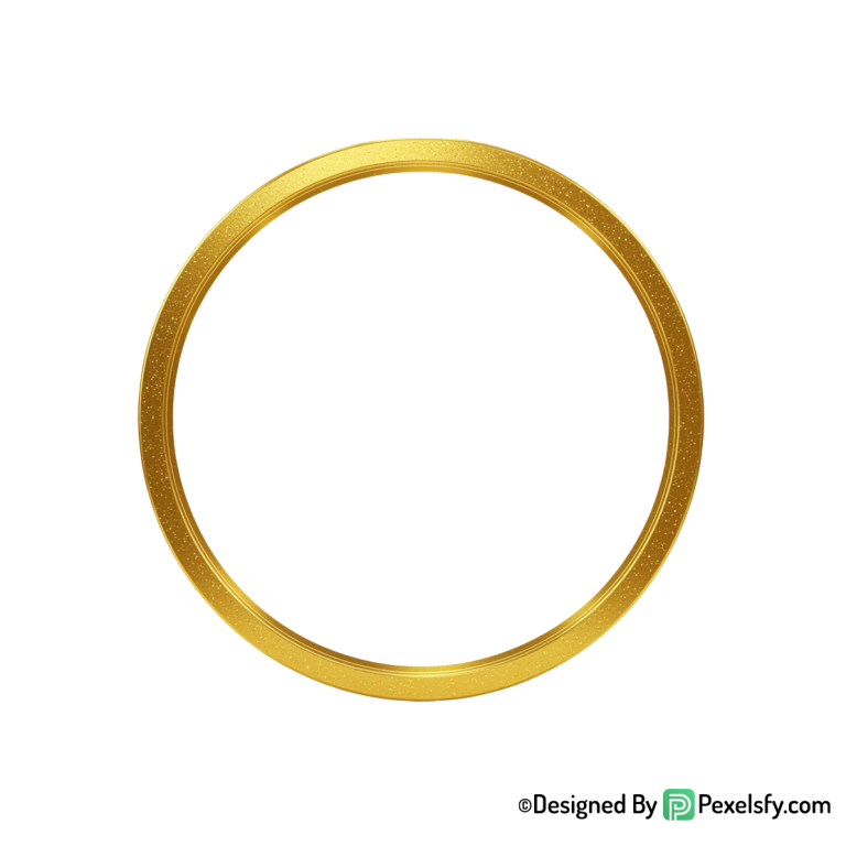 Golden Circle Frame PNG Golden Ring, transparent
